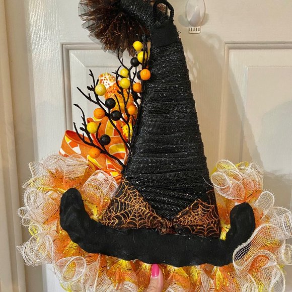 Candy Corn Fancy Witch Hat for Halloween! - Picture 6 of 6